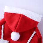 Polka Dot Green Dog Dress with Christmas Tree Design