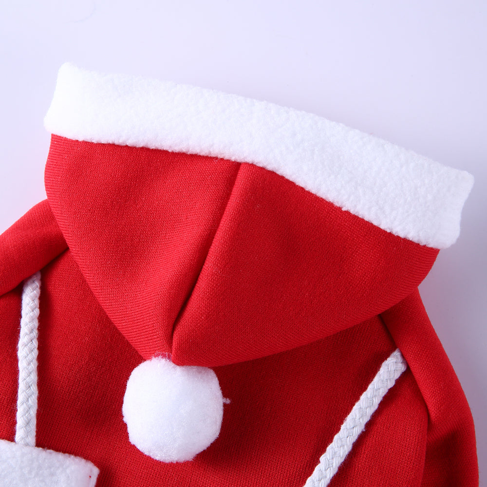 Polka Dot Green Dog Dress with Christmas Tree Design