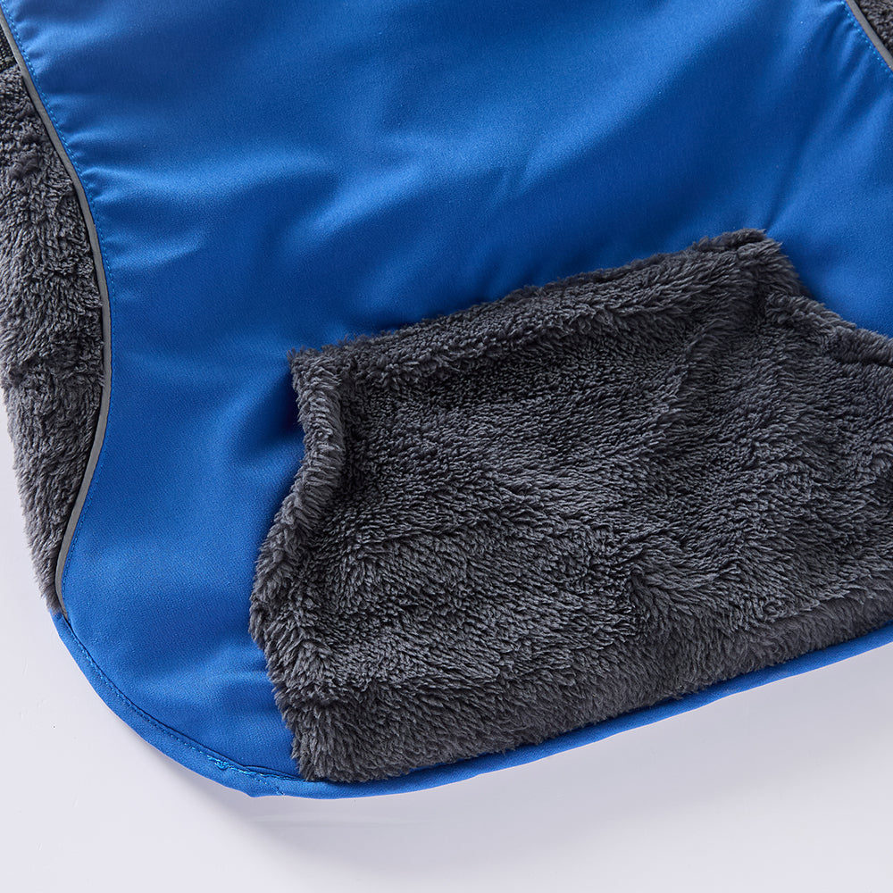 Cozy Pocket Dog Coat with Fleece Panels