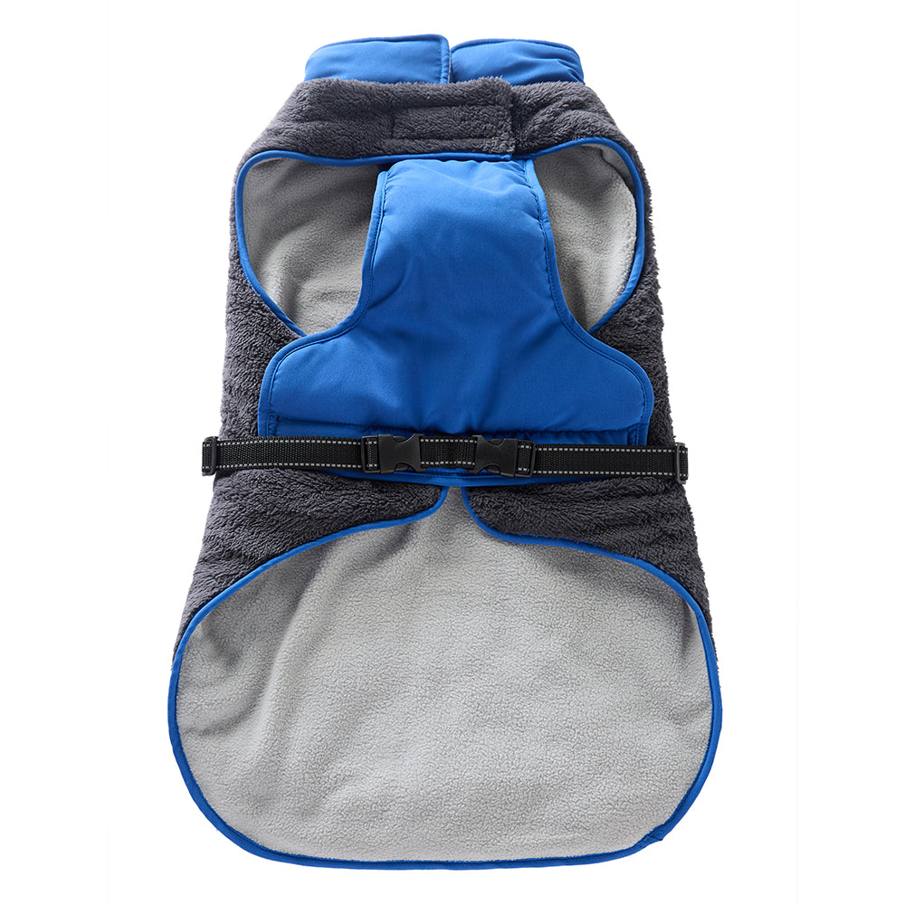 Cozy Pocket Dog Coat with Fleece Panels