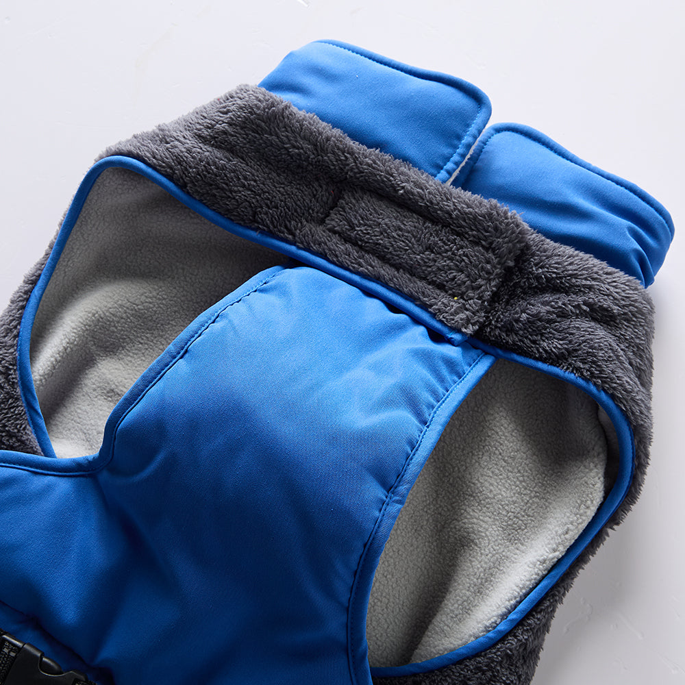 Cozy Pocket Dog Coat with Fleece Panels