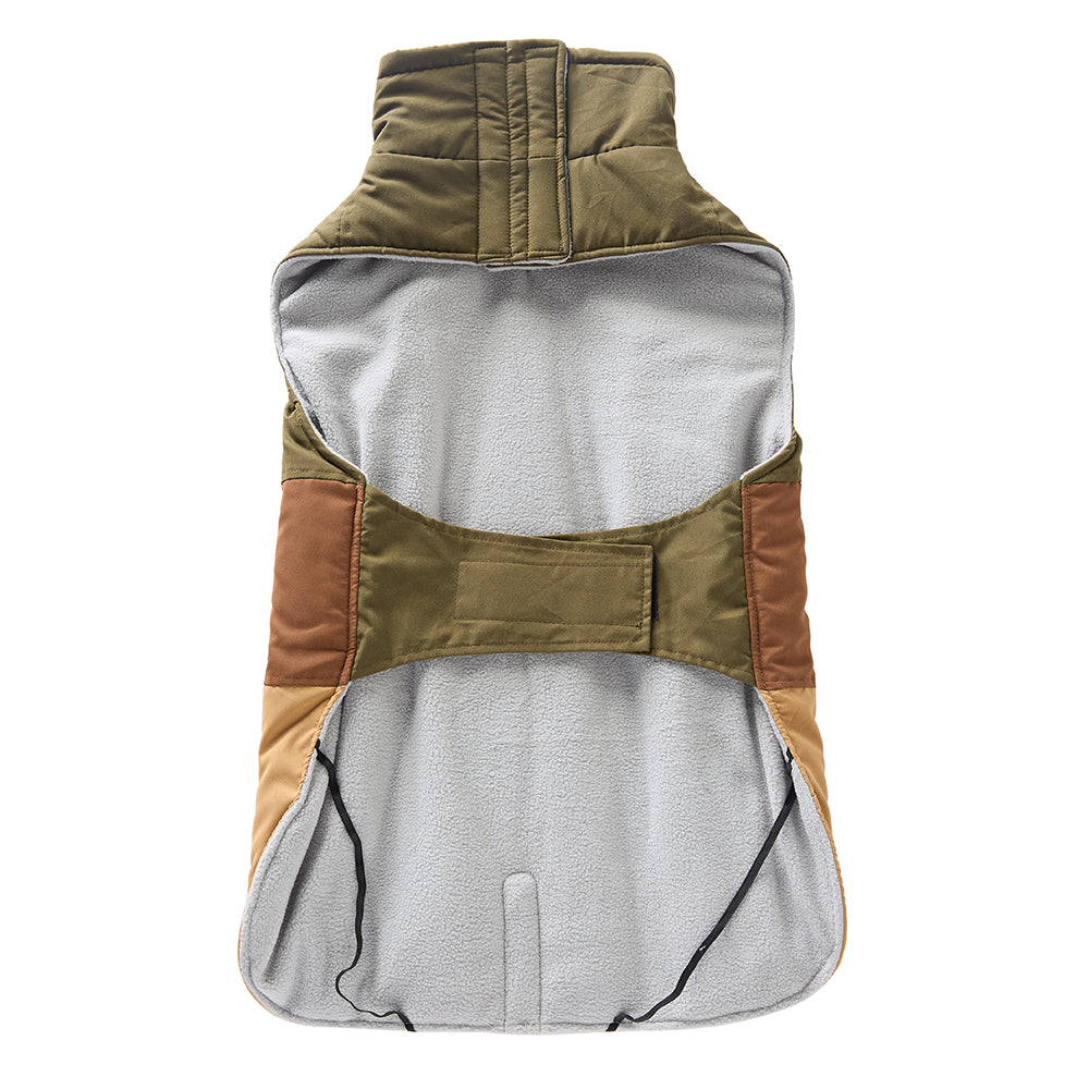 Colorblock Reflective Dog Coat with Fleece Lining