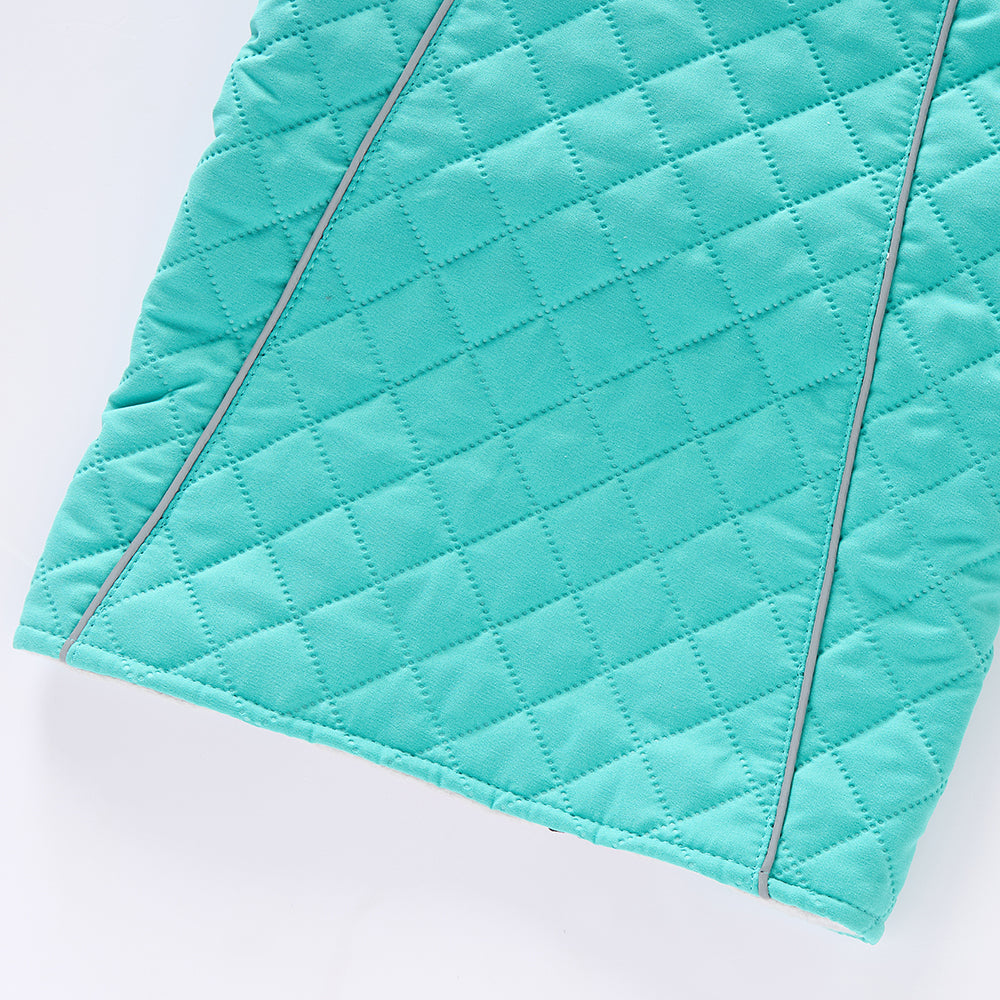 Quilted High‑Collar Dog Vest with Fleece Lining