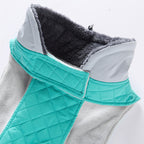 Quilted High‑Collar Dog Vest with Fleece Lining