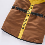 Sporty Belted Dog Coat with Fleece Lining