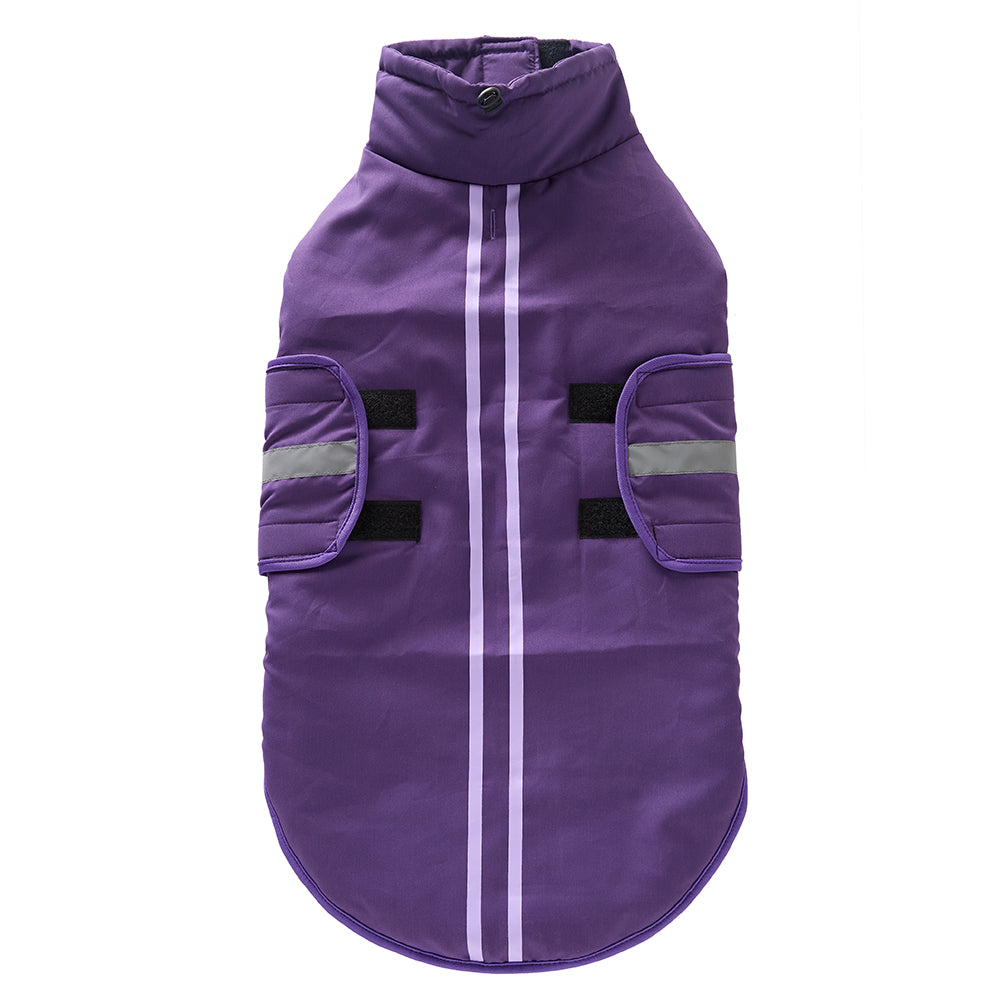 Reflective Pocket Dog Coat with Fleece Lining