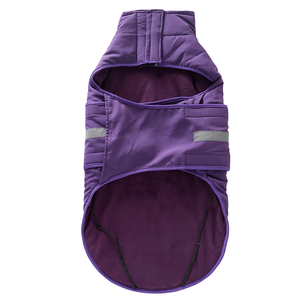 Reflective Pocket Dog Coat with Fleece Lining