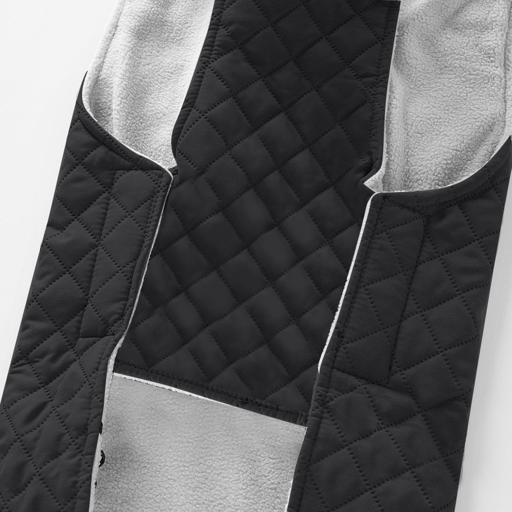 Quilted High‑Collar Dog Vest with Fleece Lining