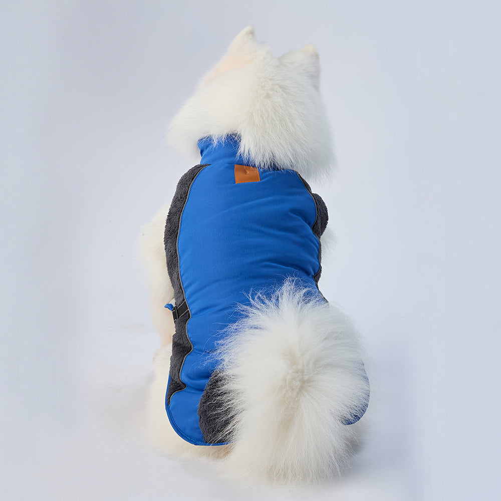 Cozy Pocket Dog Coat with Fleece Panels