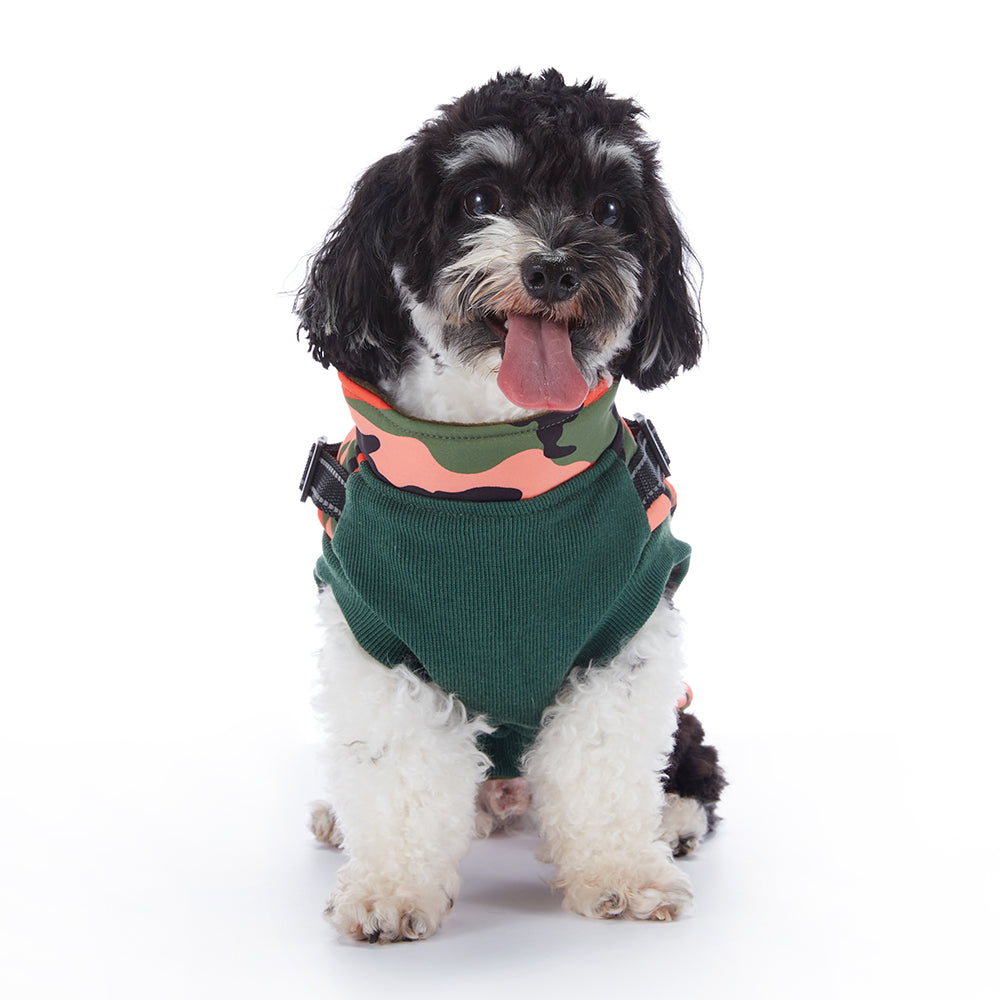Integrated Harness Camo Dog Vest