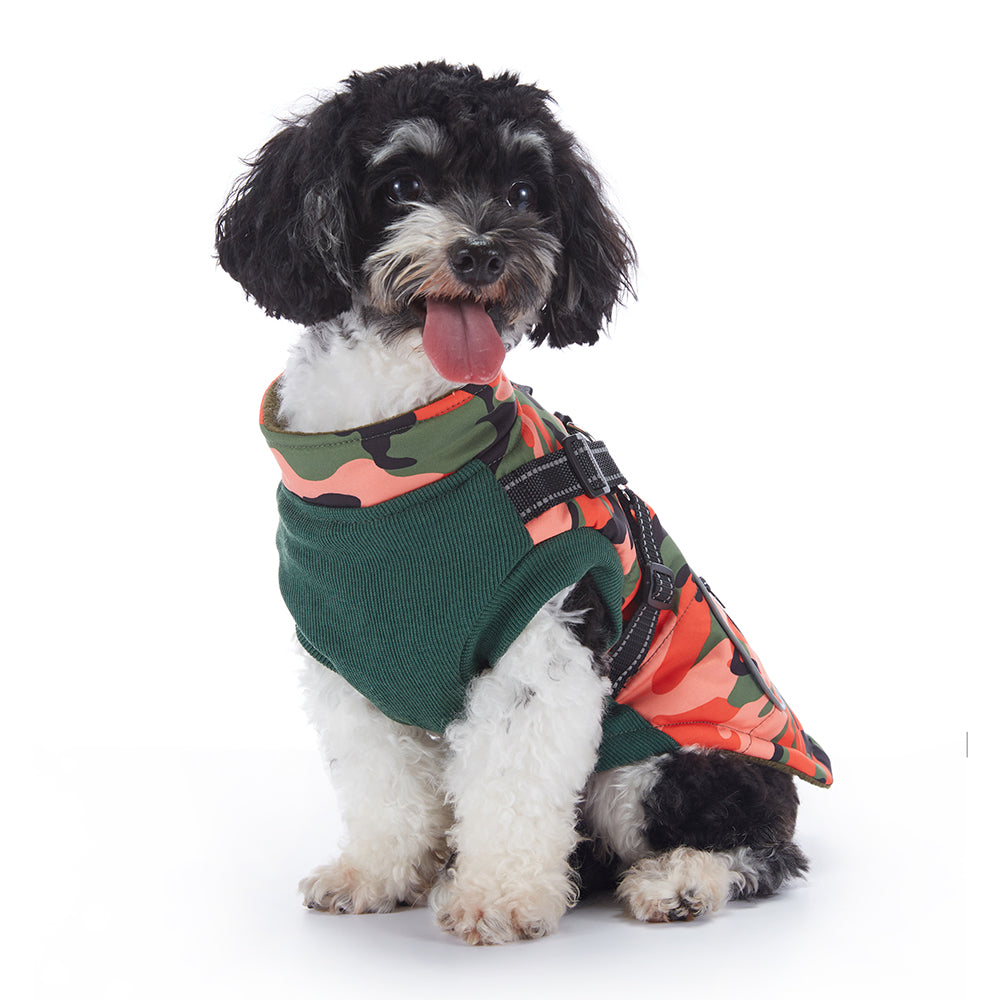 Integrated Harness Camo Dog Vest