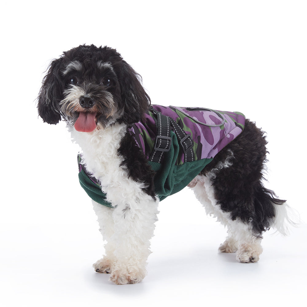 Integrated Harness Camo Dog Vest
