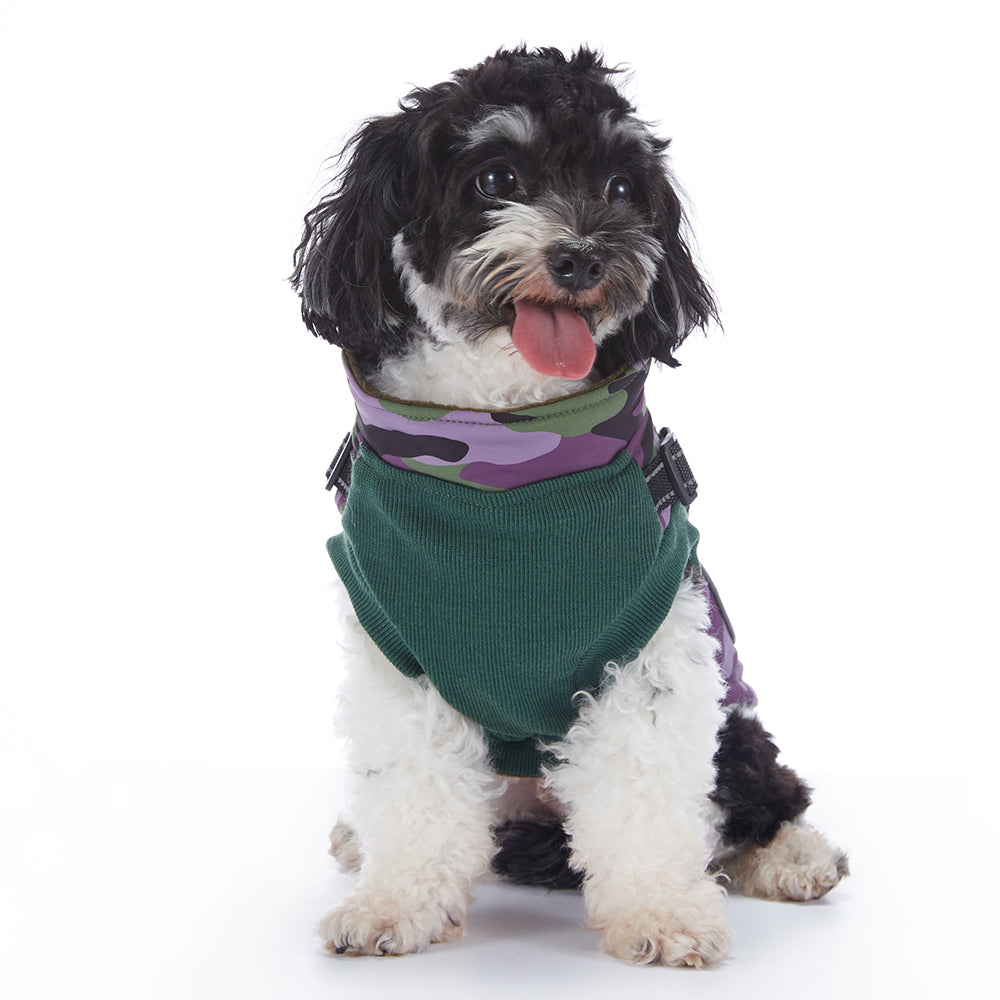 Integrated Harness Camo Dog Vest