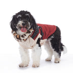 Leopard Faux‑Fur Collar Harness Dog Vest