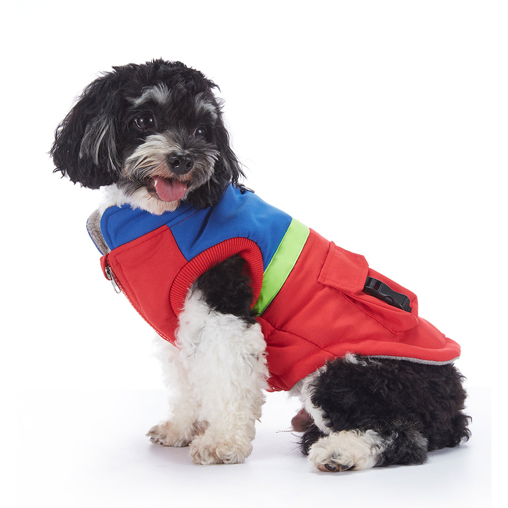 Colorblock Utility Cargo Pocket Dog Vest