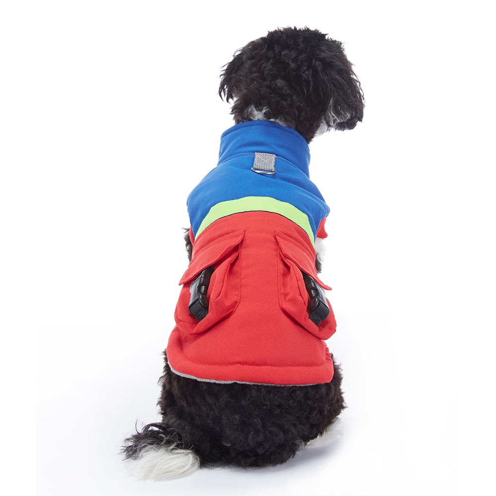 Colorblock Utility Cargo Pocket Dog Vest