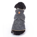 Quilted Plush Dog Jacket with Pockets