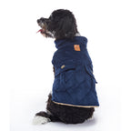 Quilted Plush Dog Jacket with Pockets