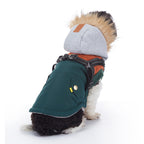 Faux‑Fur Trim Hooded Harness Dog Parka