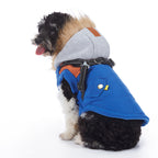 Faux‑Fur Trim Hooded Harness Dog Parka