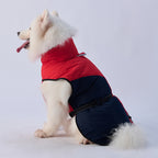 Sporty Belted Dog Coat with Fleece Lining