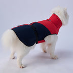 Sporty Belted Dog Coat with Fleece Lining