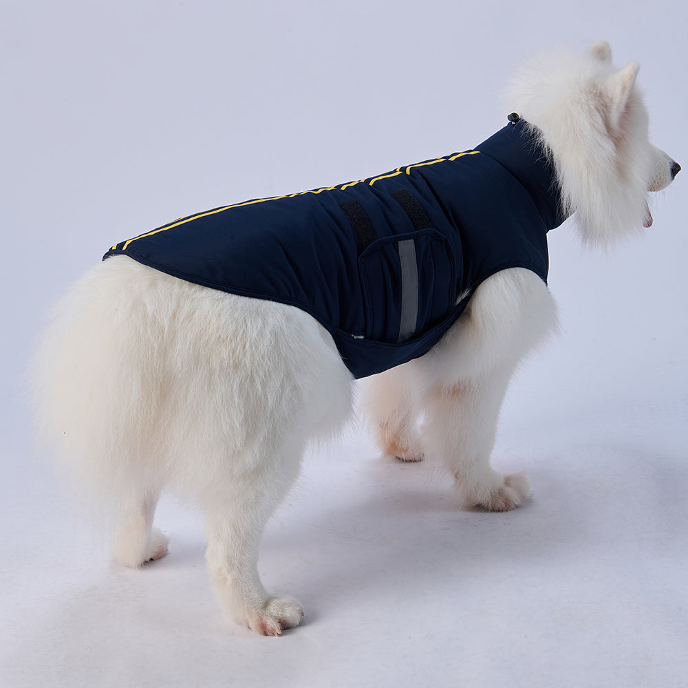 Reflective Pocket Dog Coat with Fleece Lining