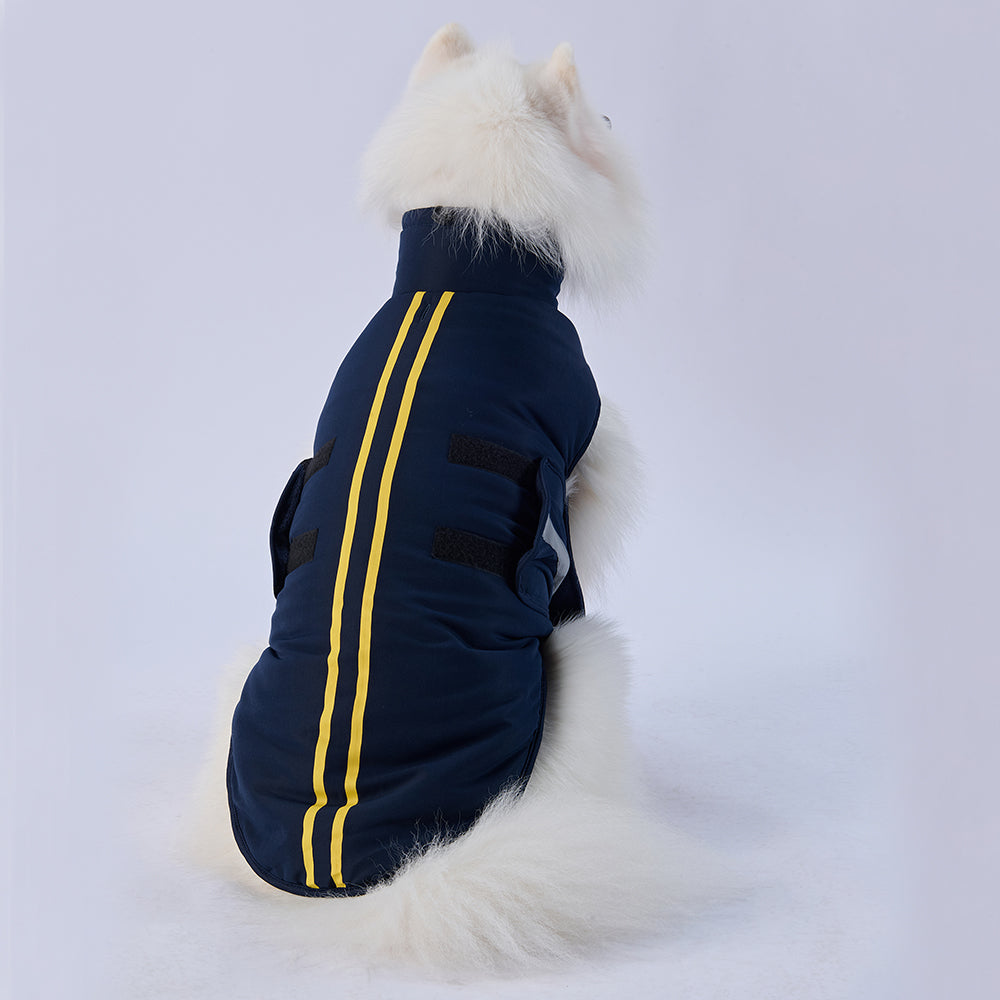 Reflective Pocket Dog Coat with Fleece Lining