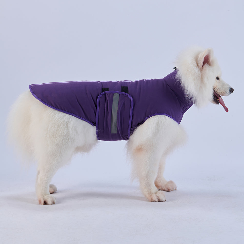 Reflective Pocket Dog Coat with Fleece Lining