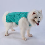Quilted High‑Collar Dog Vest with Fleece Lining