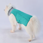 Quilted High‑Collar Dog Vest with Fleece Lining