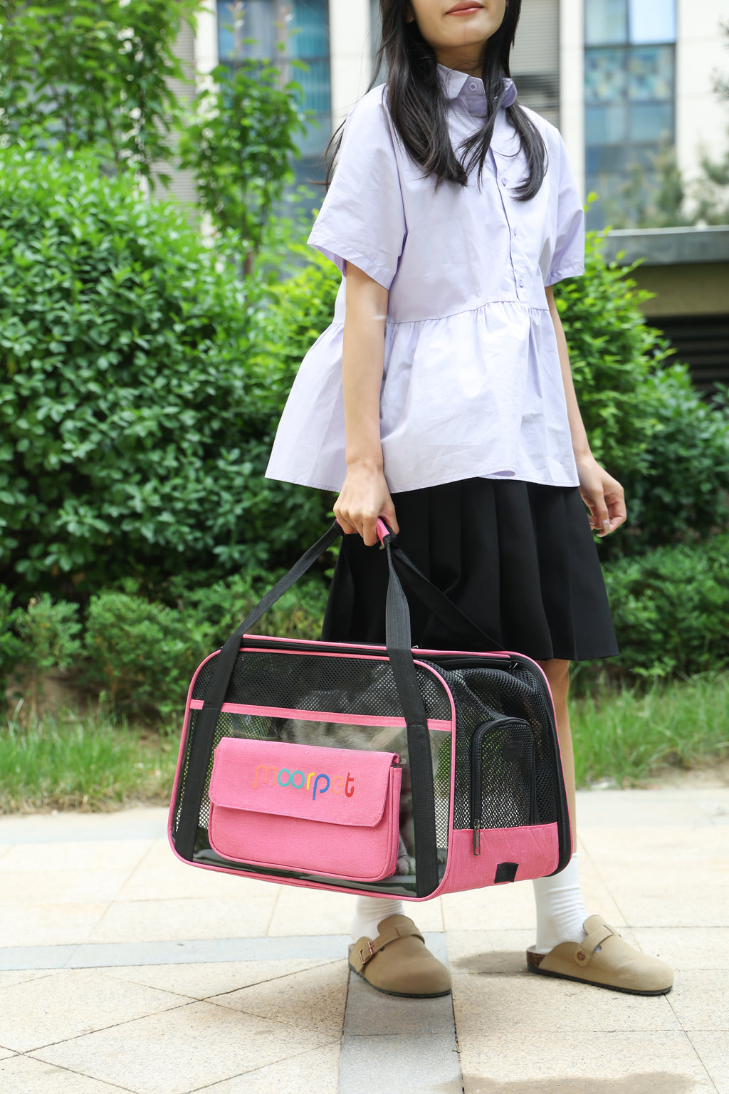 DuoSpace Pet Box – Two-Cat Carrier with Vent & Support Frame