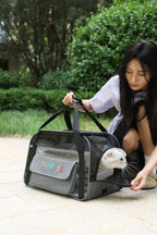 DuoSpace Pet Box – Two-Cat Carrier with Vent & Support Frame