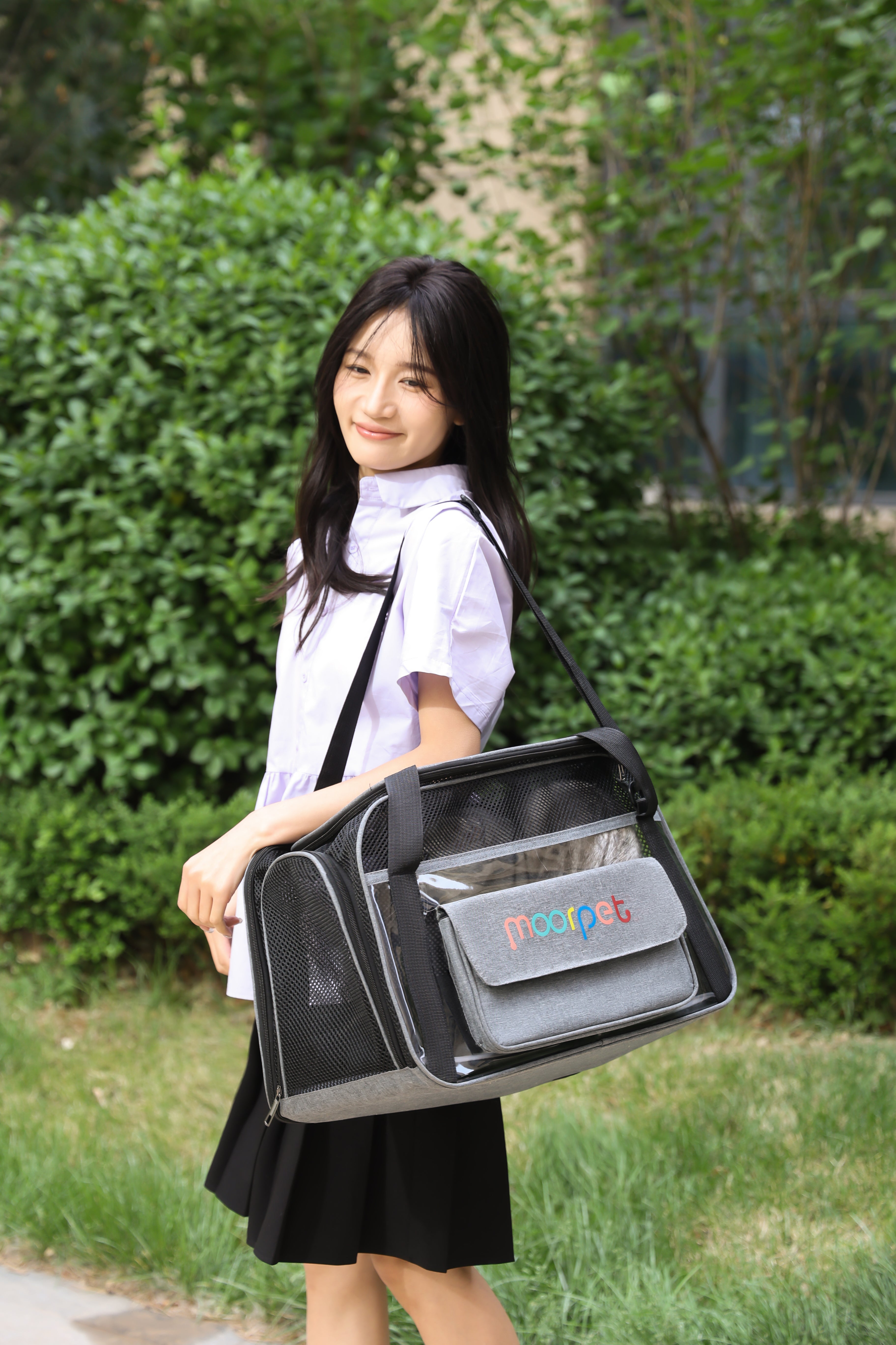 DuoSpace Pet Box – Two-Cat Carrier with Vent & Support Frame