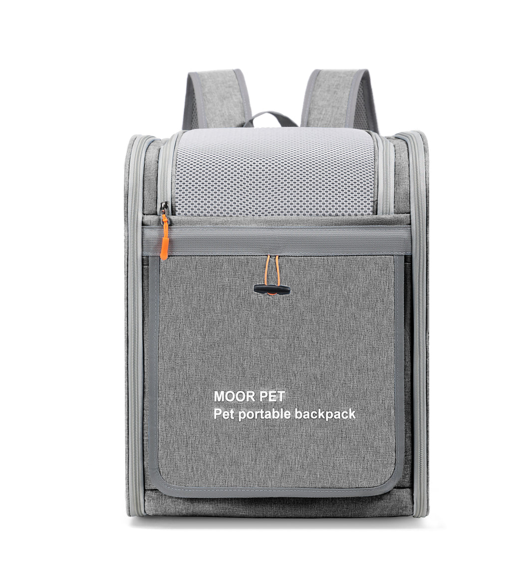 UrbanPaws Versatile Pet Backpack – Roll-Top & Luggage-Ready