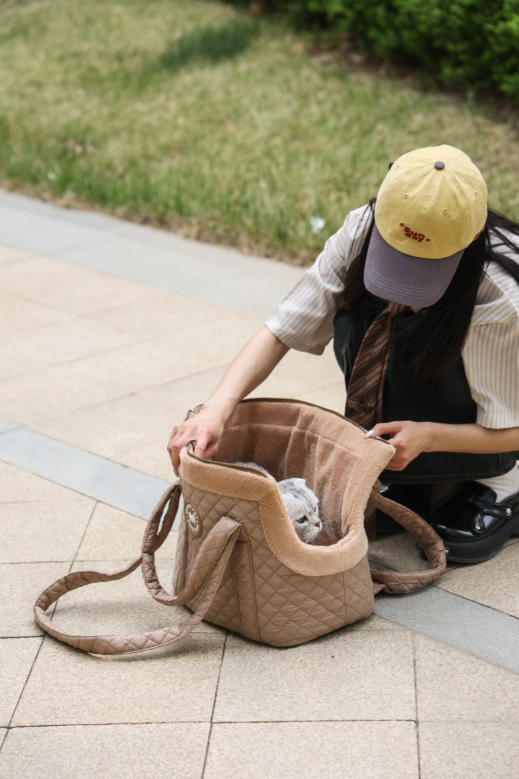 Tote cat carrier — Warm, Portable & Fur-Resistant