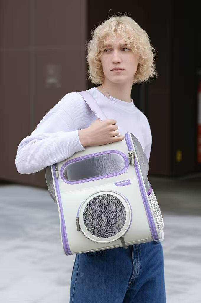 Urban Chic Foldable Pet Backpack – Lightweight & Multi-Way Carry