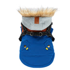 Faux‑Fur Trim Hooded Harness Dog Parka