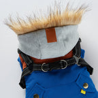Faux‑Fur Trim Hooded Harness Dog Parka