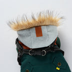 Faux‑Fur Trim Hooded Harness Dog Parka