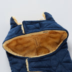 Quilted Plush Dog Jacket with Pockets