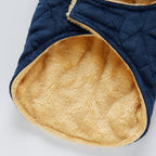 Quilted Plush Dog Jacket with Pockets