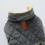 Quilted Plush Dog Jacket with Pockets