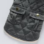 Quilted Plush Dog Jacket with Pockets