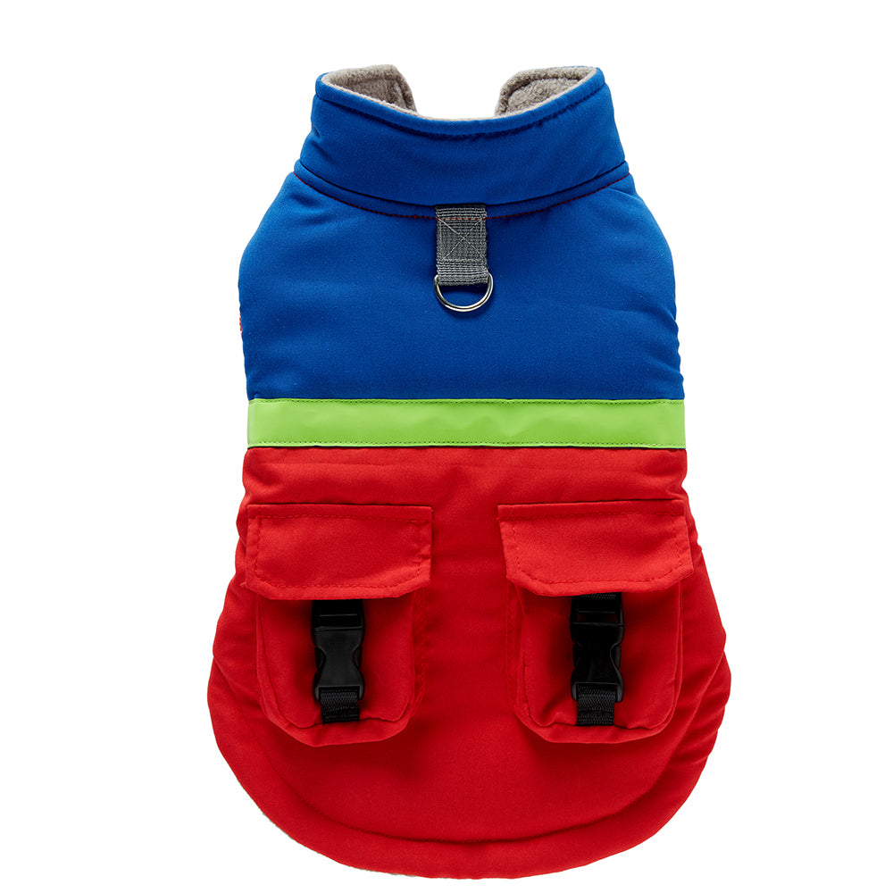 Colorblock Utility Cargo Pocket Dog Vest