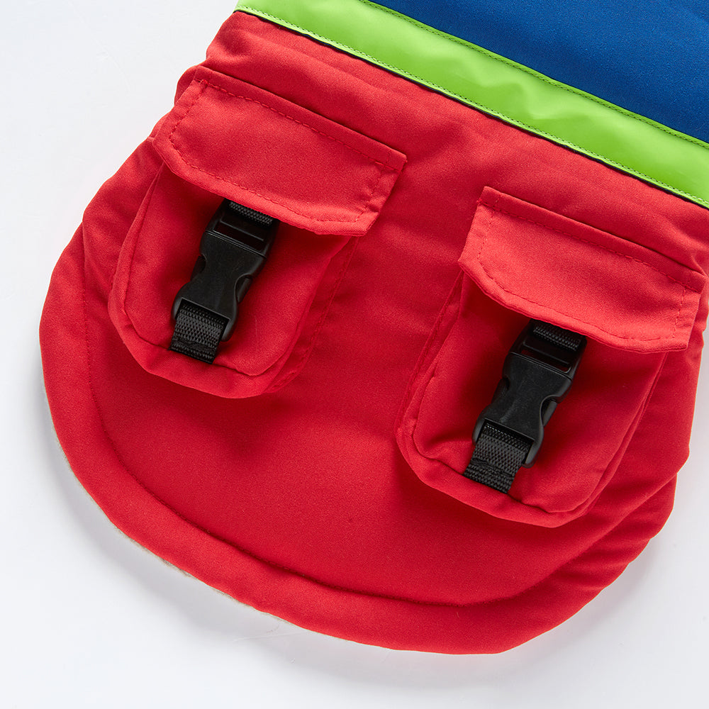 Colorblock Utility Cargo Pocket Dog Vest