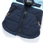 Colorblock Harness Dog Puffer Jacket