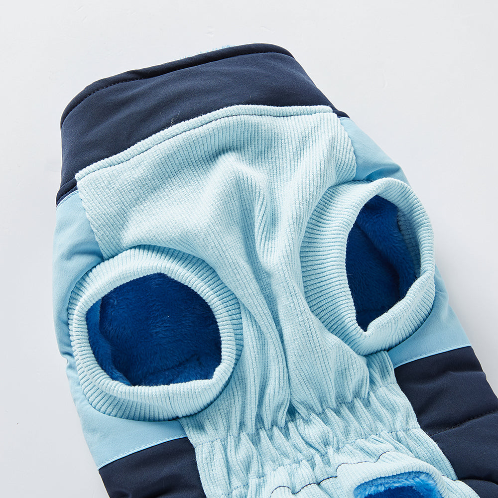 Colorblock Harness Dog Puffer Jacket