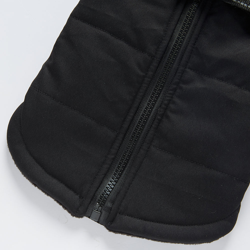 Leopard Faux‑Fur Collar Harness Dog Vest