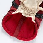 Leopard Faux‑Fur Collar Harness Dog Vest